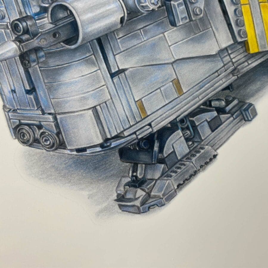 LEGO Razor Crest™ (75331) Hand-Drawn Art Print - Limited Edition - Image 3