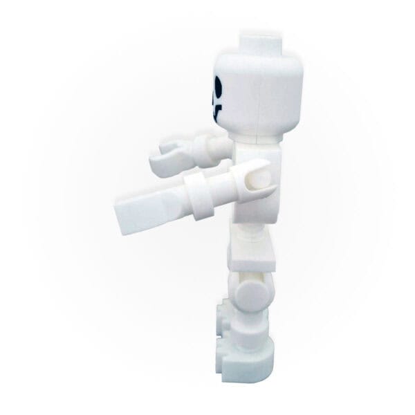 Skeleton maxifig, side view, by Mr3Dprintz, available at Infinite Brick