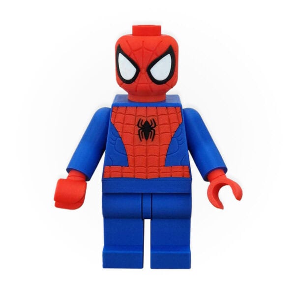 Spider-Man-inspired maxifig, front view, by Mr3Dprintz, available at Infinite Brick