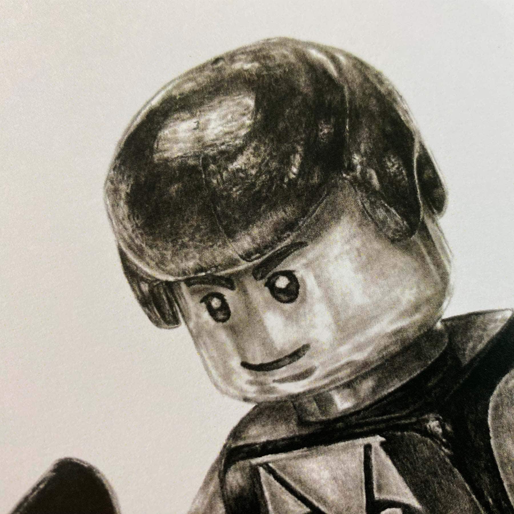 LEGO Han Solo and Chewbacca Minifigs Hand-Drawn Art Print - Limited Edition - Image 5