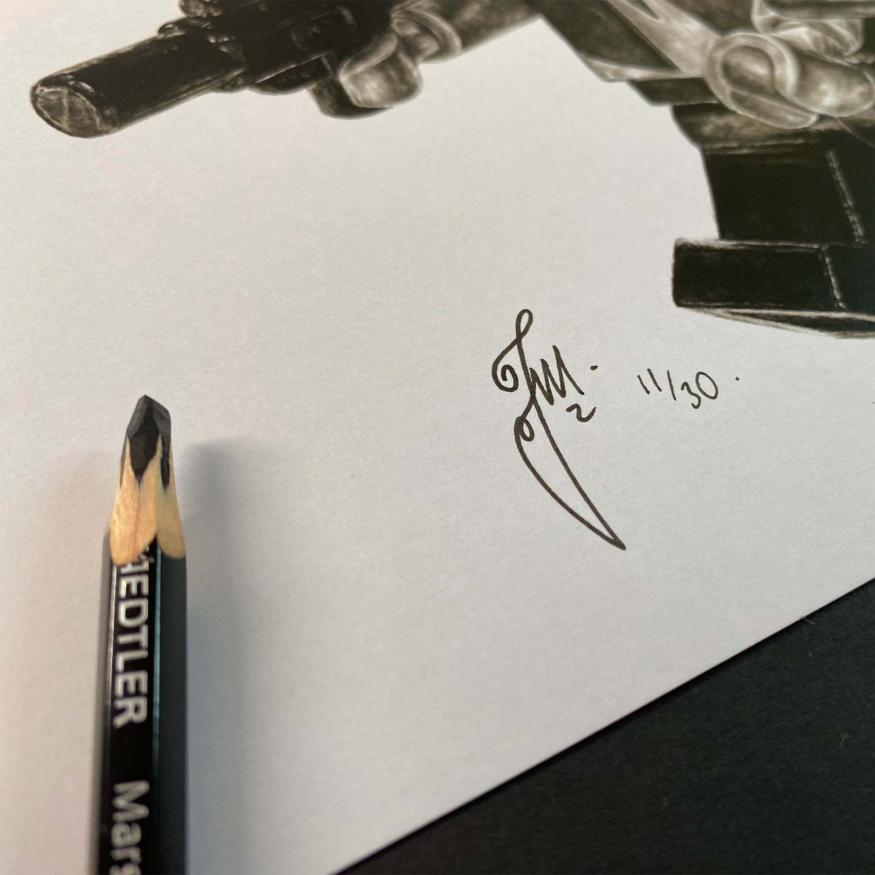 LEGO Han Solo and Chewbacca Minifigs Hand-Drawn Art Print - Limited Edition - Image 6