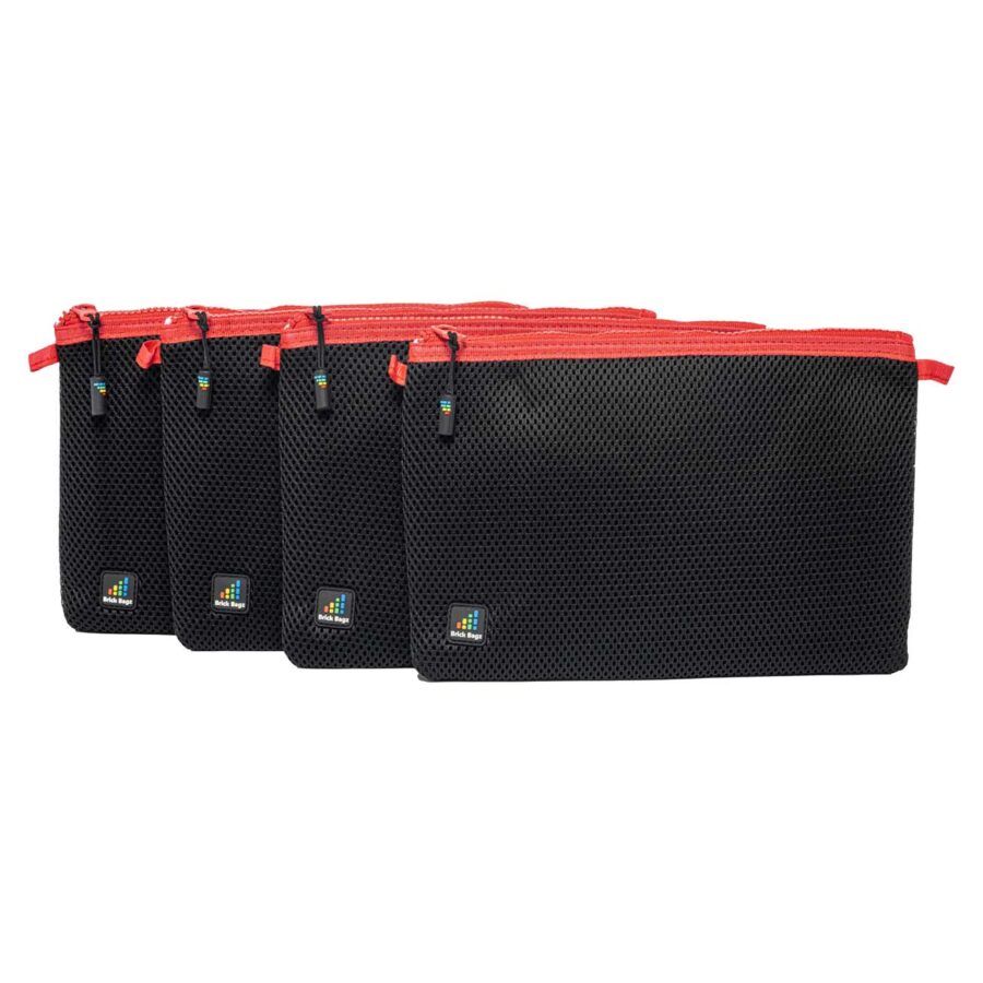 Medium Red Brick Bagz Bundle, front view, available at Infinite Brick