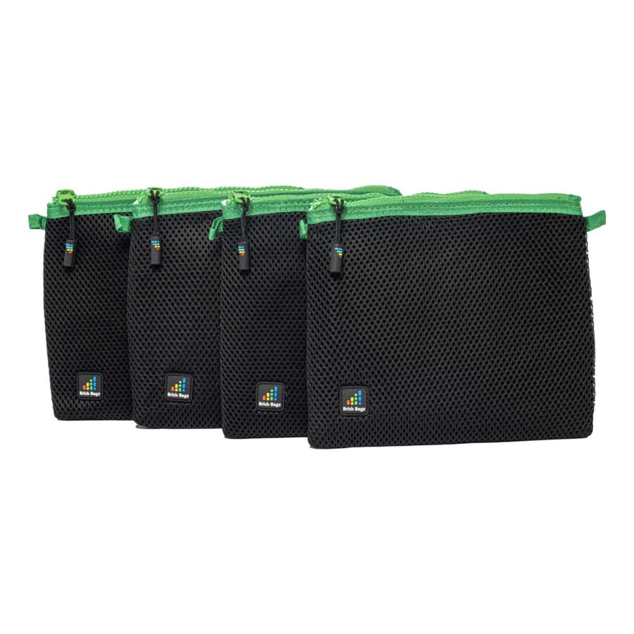 Small Green Brick Bagz Bundle, front view, available at Infinite Brick