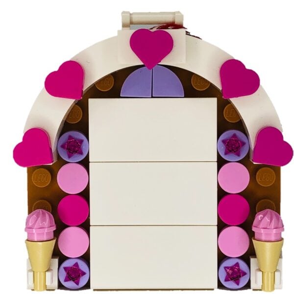 Brick and Books-gingerbread tag pink