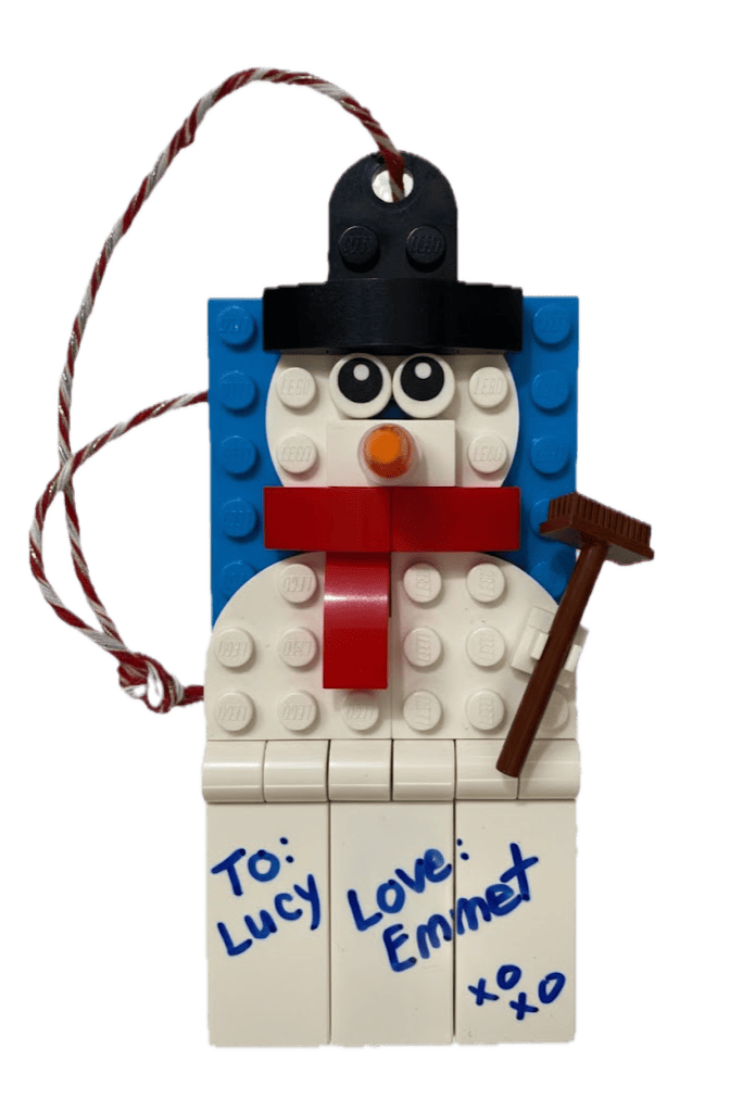 Snowman Gift Tag/Ornament on Blue - Image 5