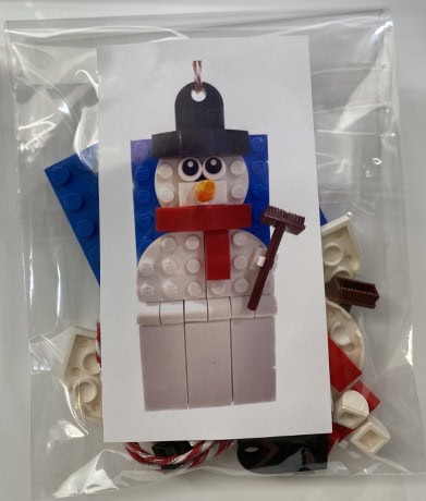 Snowman Gift Tag/Ornament on Blue - Image 3