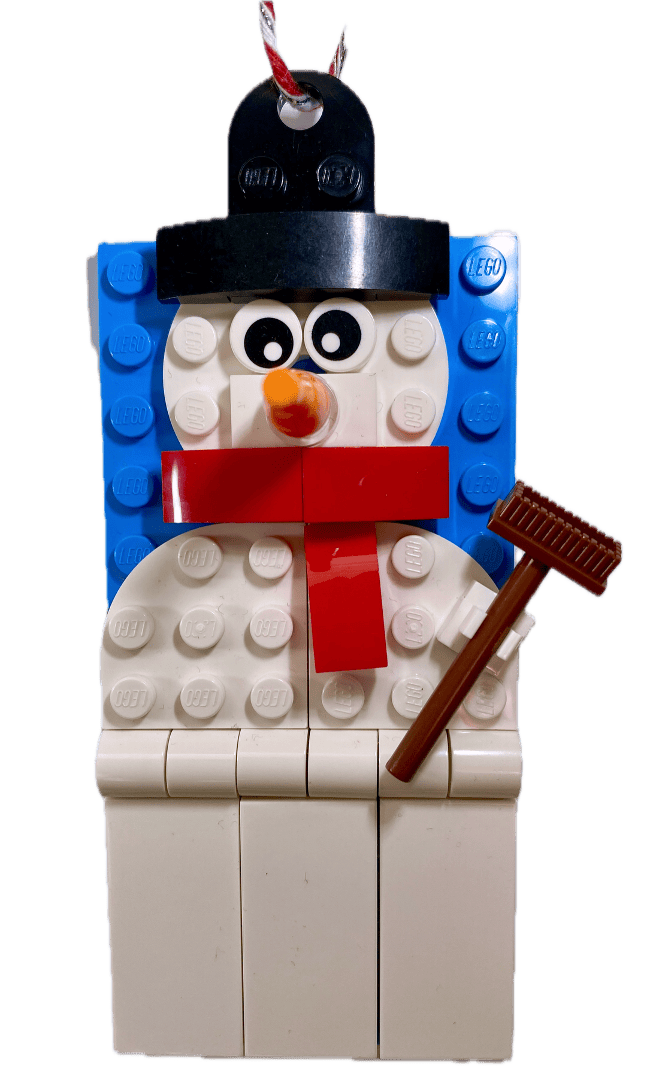 Snowman Gift Tag/Ornament on Blue - Image 2