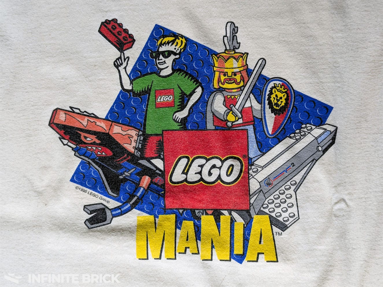 My childhood LEGO Mania T-Shirt circa 1995 My childhood LEGO Mania T-Shirt from 1995